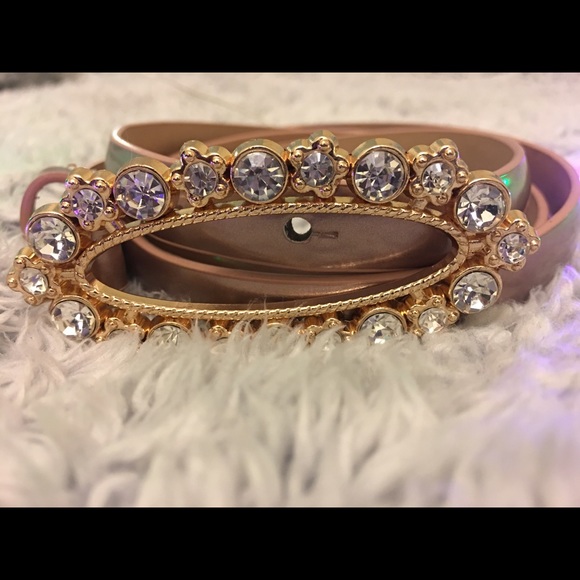 Oval Sliver Belt With Crystals - Picture 2 of 4